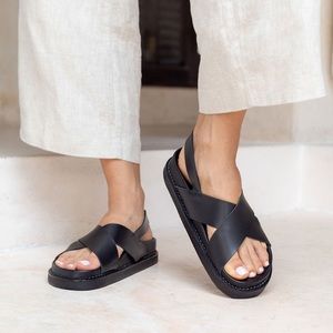 Liberté Leather Capri Sandals